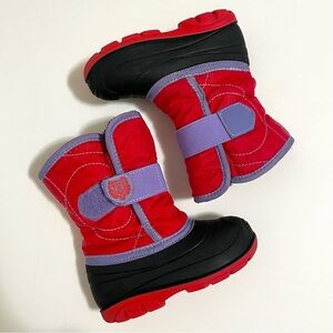 Kamik Red and Purple Kids Snow Boots size 8